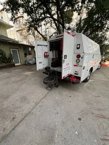 Magnet Plumbing service vehicle on-site for Slab Leak Repair in Paxon